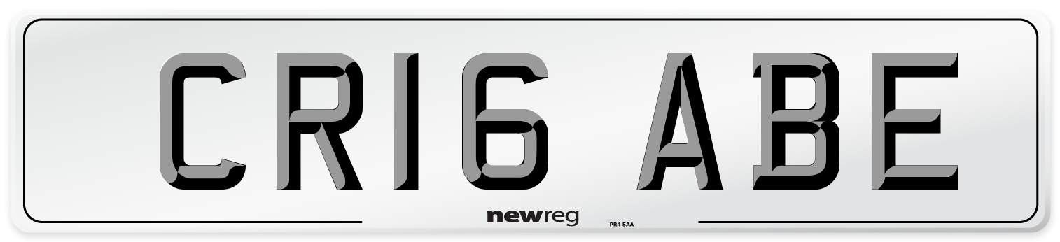 CR16 ABE Number Plate from New Reg